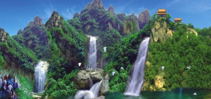 六羊山通天河景区.