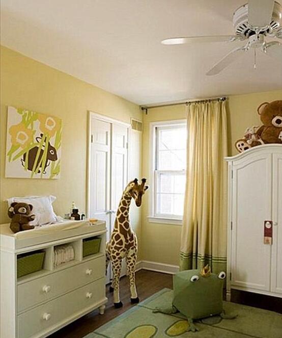 他与她儿童房的装修 用颜色绘制出一个乐园