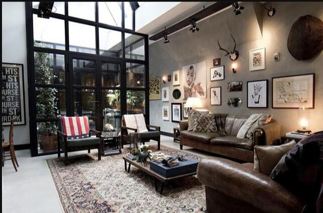 低调中融入金色和大红色 这嚣张的工业风装修简直A爆了