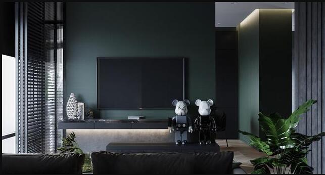 深绿色家居装修效果图 复古且低调梦幻般的存在