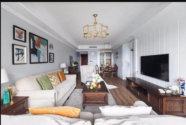 128平暖色调现代美式风 儿童房做榻榻米