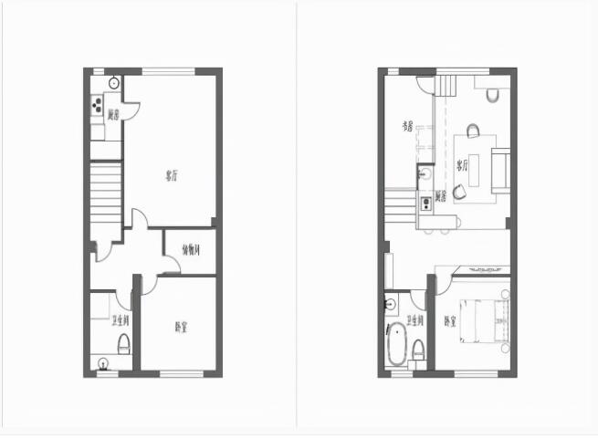 75平简约工业风设计 文化砖的毛坯感