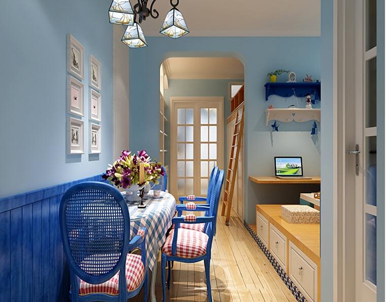 地中海小户型装修图 30多平还能有储物间很厉害